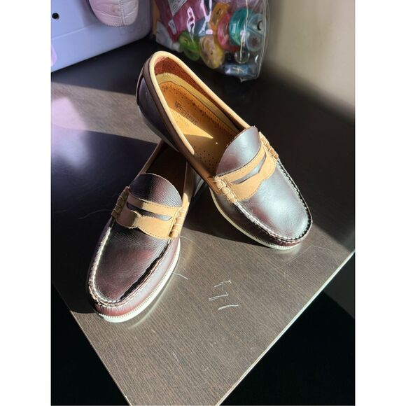 G.H. Bass Weejuns Tan & Brown Mens Sz 9 Loafers EUC - Picture 2 of 8